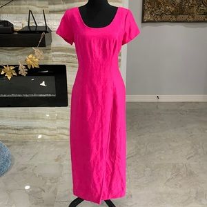 Kamisato Hot Pink Short Sleeve‎ Maxi Dress. Size 8